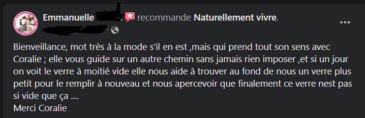 Avis FB fertilité naturopathe